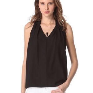 Diane Von Furstenberg Black Sleeveless Blouse